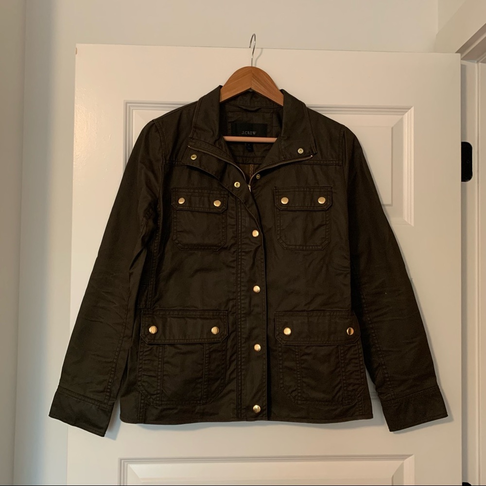 J Crew Womens Downtown Field Jacket, Mossy Brown, size Small